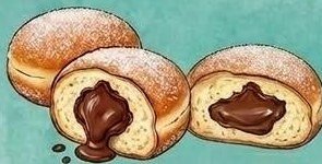 Chocolate-hazelnut bomboloni
